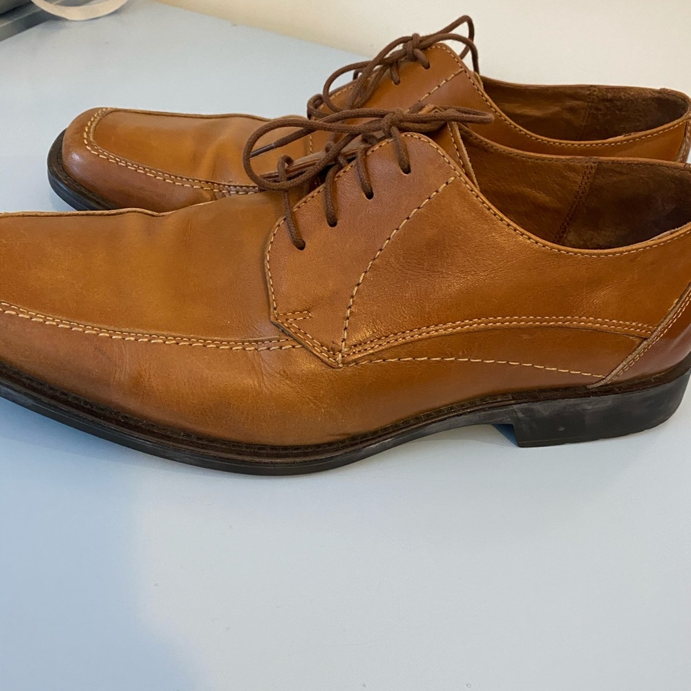 COPY - QUALITY!💙👖JOHNSTON & MURPHY! LACE UP DRESS SHOES!👖💙9.5 TAN LEATHER SHOES… - Picture 7 of 16